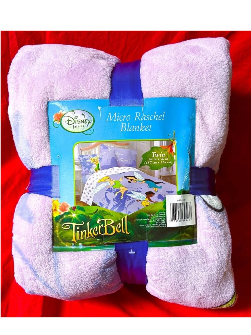 NEW~TWIN sz~Disney Princess Fairies Micro Raschel Bedspread Blanket~Plush~62x90"